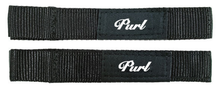 Two black straps with 'Purl' branding on a white background