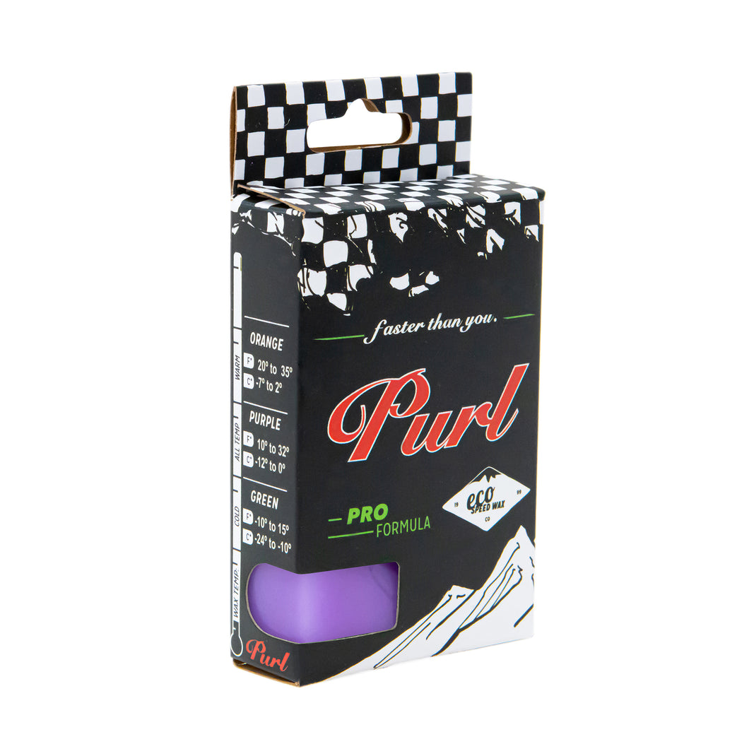 Purl PRO Wax, All- Temp, Competition level performance, Ski and Snowboard Wax